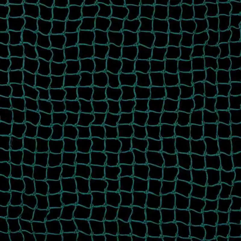 Close-up of Garware Monkey Net 30 MM green HDPE mesh with tighter coverage for balcony protection