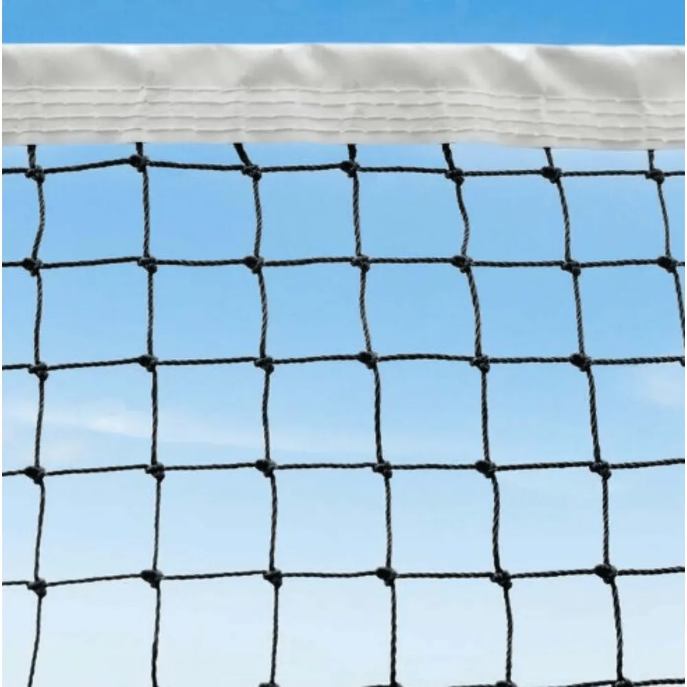 Close-up of Garware Sportiva Pickleball Net showing black mesh and blue background for court use